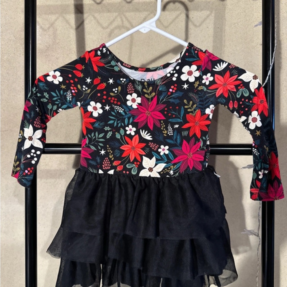 Little Sleepies Navy Floral Jumpsuit with Red & White Accents